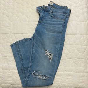 Distressed Skinny Hudson Jeans